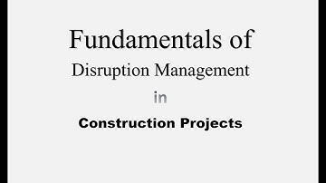 Fundamentals of Disruption Management