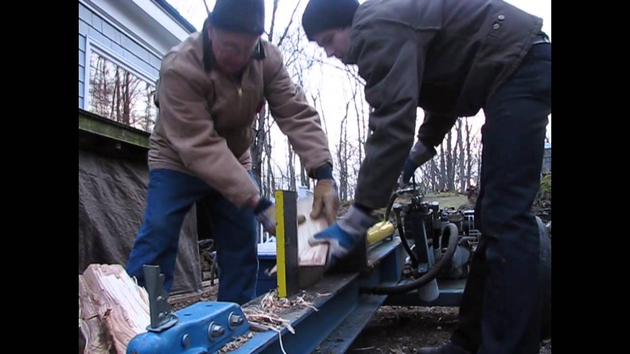 hydraulic wood splitter - YouTube