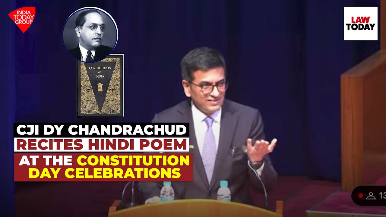 CJI DY CHANDRACHUD RECITES HINDI POEM AT THE CONSTITUTION DAY ...