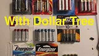 AA Battery Test, Dollar Tree etc. With Graphs and mAh Ratings! Part 1
