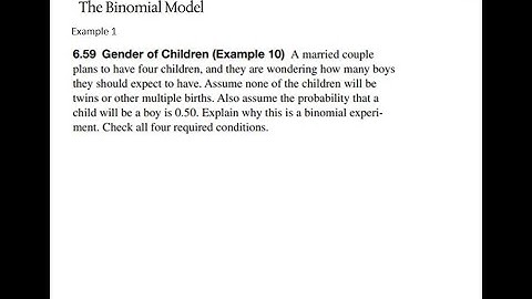 6.3 The Binomial Model Example 1