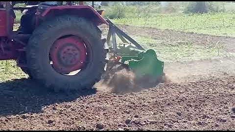 SarvaShakthi Rotavator New FRT Series running with Mahindra 575 Bhoomiputra Tractor