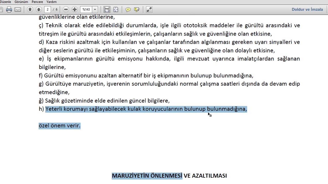 ÇALIŞANLARIN GÜRÜLTÜ İLE İLGİLİ RİSKLERDEN KORUNMALARINA DAİR YÖNETMELİK