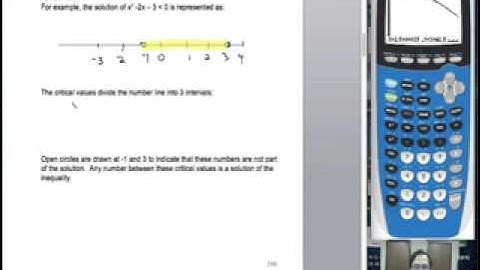 5.1  Solving Quadratic Inequalities