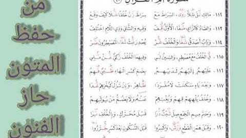 متن طيبة النشر مكرر -سورة أم القرآن -خاص بطالبات القراءات #فجاءة_خاطرة