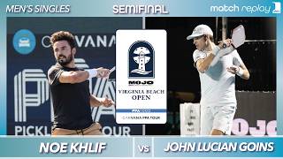Noe Khlif vs John Lucian Goins at the PPA Virginia Beach Open | Semifinal
