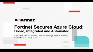 Fortinet Secures Azure Cloud: Broad Integrated and Automated | ODFP230