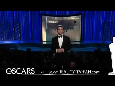 Miley Cyrus Oscars 2010 - Presenting Best Song wit...