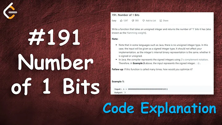 Number of 1 Bits | Live Coding with Explanation | Leetcode #191