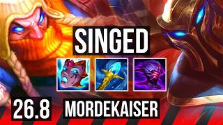 SINGED vs MORDEKAISER (TOP) | Good KDA: 14/2/4 | KR Master | 26.8