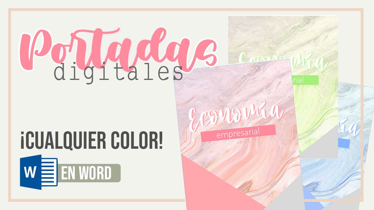 Portada Bonita En Word PORTADAS BONITAS EN WORD! PT.4✨ - YouTube