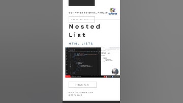 Nested List | Sub List | HTML Lists | CSPunjab.Com - #html #short #46
