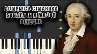 Domenico Cimarosa - Sonata in A Major Allegro - [Piano Tutorial] (Download MIDI + PDF Scores)