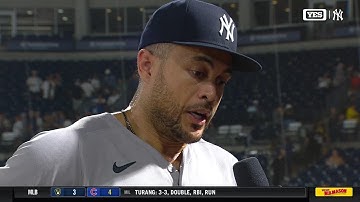 Stanton reacts to 6-4 win in extras