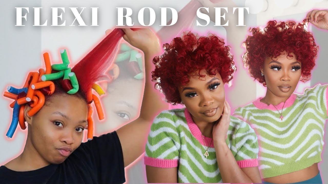 How To Flexi Rod Set on DRY Hair Quick & Easy Natural Hairstyles
