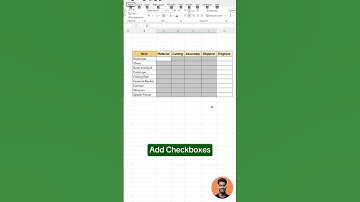 Create a Progress Tracker in Excel Using Checkboxes and Conditional Formatting #shorts #ytshorts