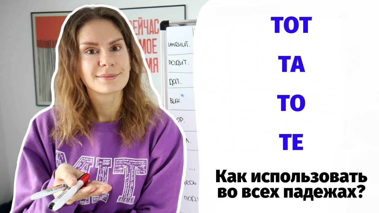 Урок 3. Как склонять ТОТ, ТА, ТО, ТЕ и использовать в простом ...