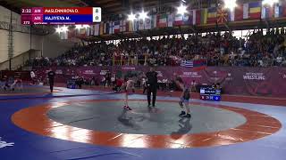 MASLENNIKOVA (AIN) vs HAJIYEVA (AZE) 36 kg. Первенство Европы U15