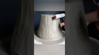 Como fazer vaso de cimento para plantas rápido e fácil.  #viralshorts #viral #foryou #for