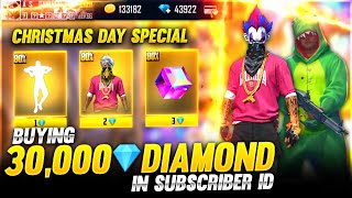 Buying 50,000 Diamonds Dj Alok & Rare Item In Subscriber Id Christmas Day Special- Garena Free Fire