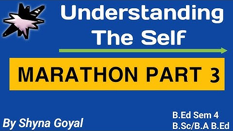 Understanding The Self Marathon Part 3|B.Ed B.A/B.Sc B.Ed |Shyna Goyal