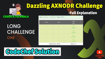 Dazzling AXNODR Challenge : Long Challenge April | Codechef Solution | #codechef |Coder B.techwala