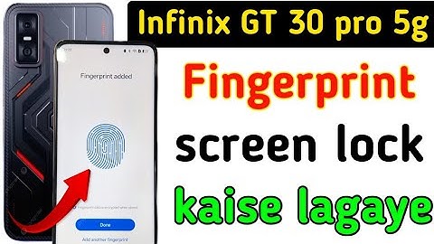 Infinix gt 30 pro 5g in display fingerprint setting/Infinix gt 30 pro 5g fingerprint screen lock