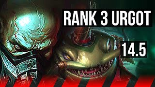 URGOT vs TAHM (TOP) | Rank 3 Urgot, 13/2/3, Godlike | EUW Grandmaster | 14.5