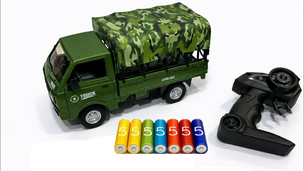 ASMR RC Guard,Military Truck and Mini Car Lights & Sounds!