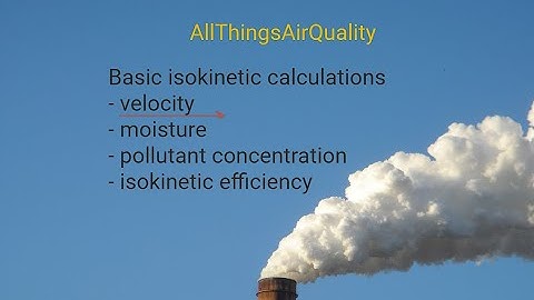 Lesson 1 - Isokinetic stack test: Velocity measurement principle and calculation