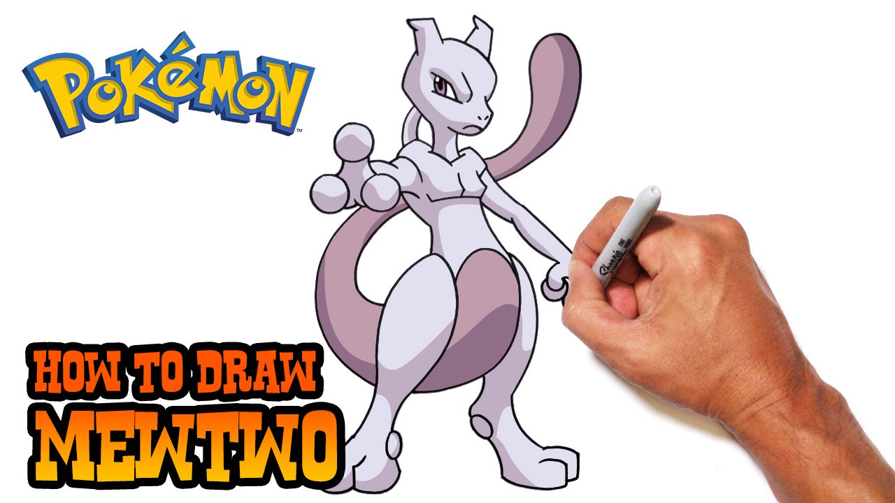 pokemon มิวทู  2022  How to Draw Mewtwo | Pokemon