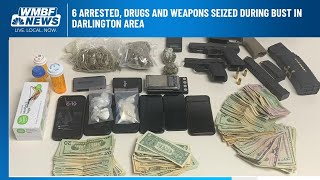 6 arrested, drugs and weapons seized during bust in Darlington area