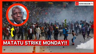 MASSIVE Protest in Nairobi as Kenyans hold Matatu Strike Monday Maandamano over High Fuel Prices 