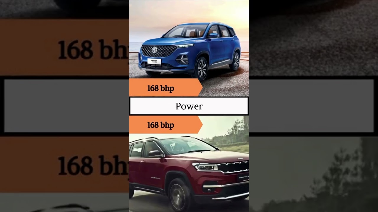 MG Hector Plus vs Jeep Meridian 