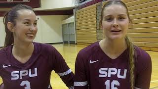 SPU VOLLEYBALL: Allison Wilks and Erin Smith (Sept. 23, 2023)