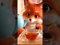 きつねママのティータイム🫖#asmr #animals #fox #ほのぼの #かわいい #癒し