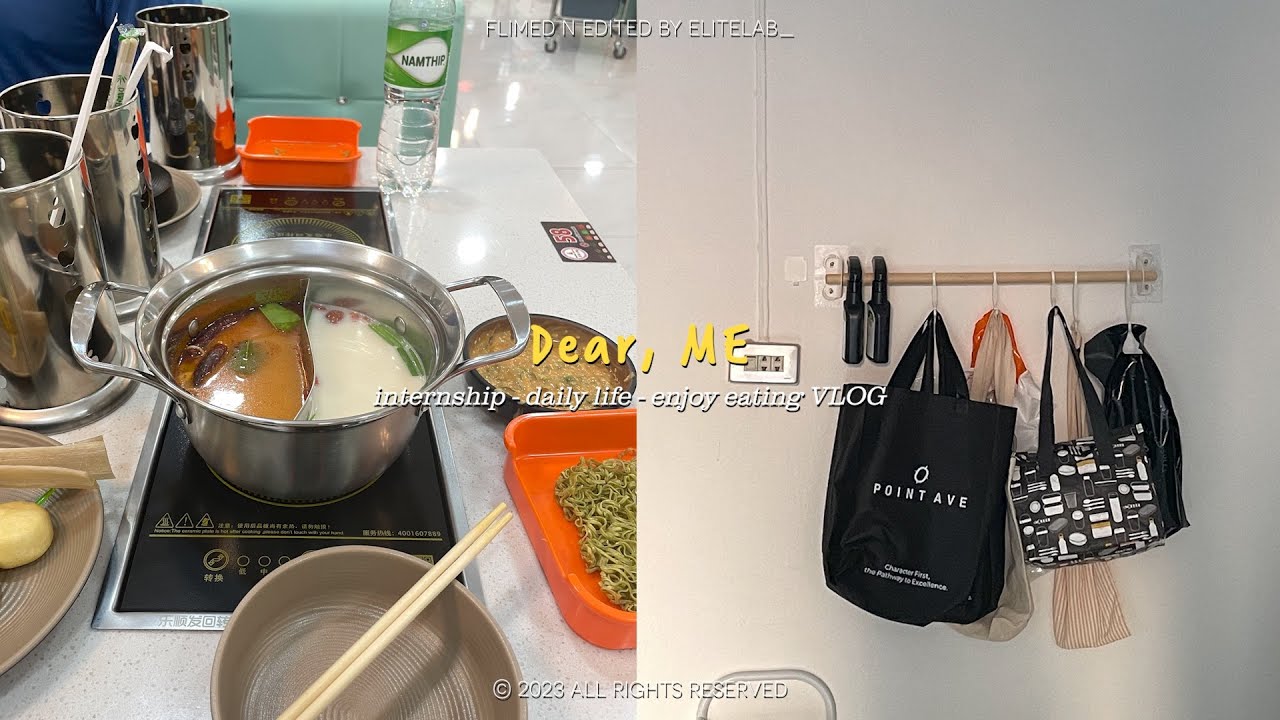 EN/Vlog - 04; Internship part.2, จัดมุมครัว 👩🏻‍🍳, ทำข้าวผัด, office girl life #elitelab_