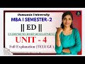 ED | ENTREPRENEURSHIP DEVELOPMENT | UNIT-4 FULL EXPLANATION | OU | SEM-2 | MBA @shivanipallela