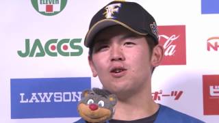 2017年4月13日 北海道日本ハム・石井一選手・森本選手・清水選手ヒーローインタビュー