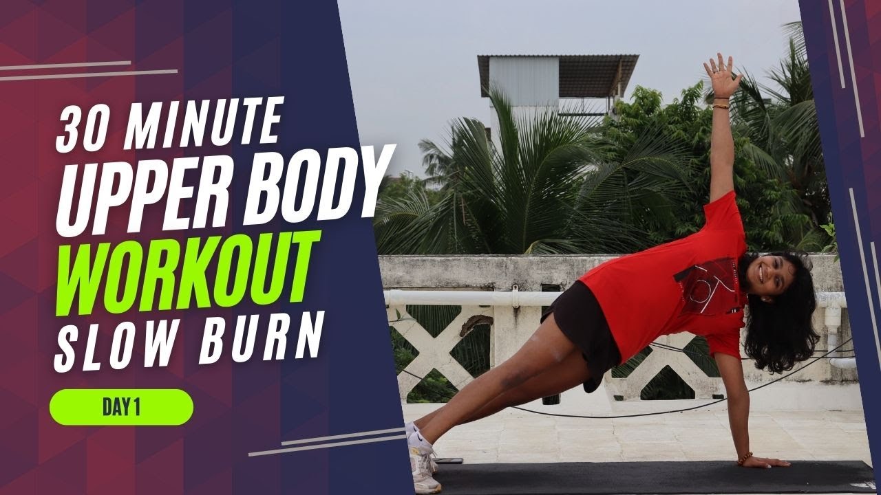 Intense Upper Body & Abs Slow Workout - Minimal Equipment - YouTube