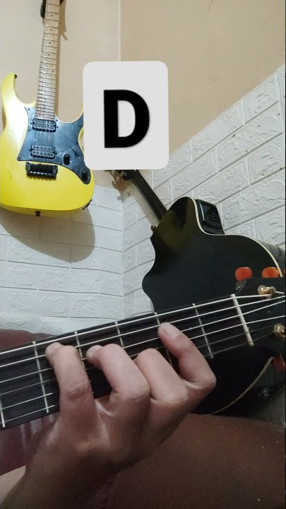 Belajar kunci gitar D Chord (2nd position) #shorts