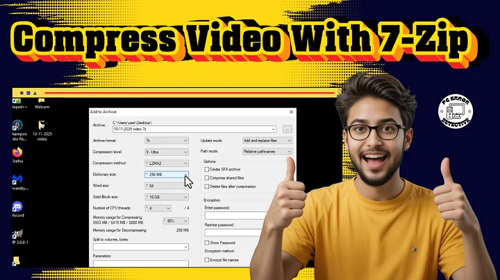 How To Compress Video With 7-Zip | Reduce File Size Without Losing Quality (2025)