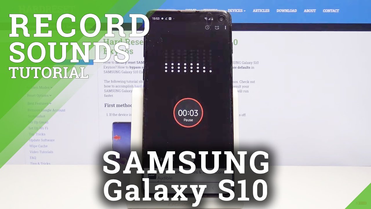 How to Record Sounds on SAMSUNG Galaxy S10 Voice Recorder YouTube