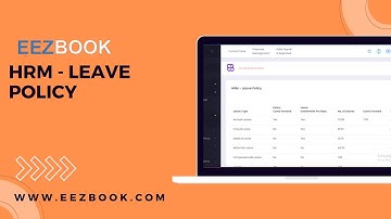 How to Creating HRM leaves for Employees | Efficient HR Management in EEZBOOK!
