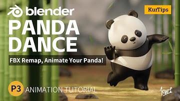 Blender Panda Dance Animation Tutorial: P3 Auto Rig Pro FBX Remap, Animate Your Panda