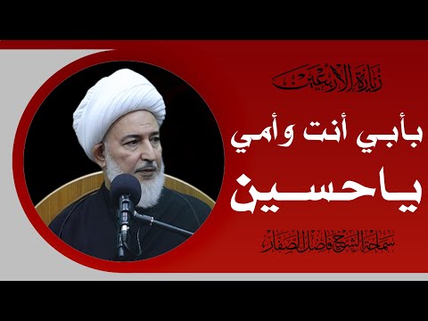 شرح زيارة الأربعين 22 بأبي أنت وأمي ياحسين سماحة الشيخ فاضل الصفار 