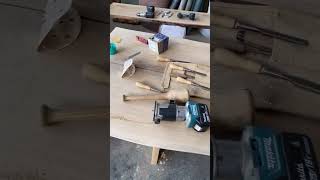Handcrafted Custom Dining Table ✨ #craftsmanship #furnituremanufacturing #woodworking
