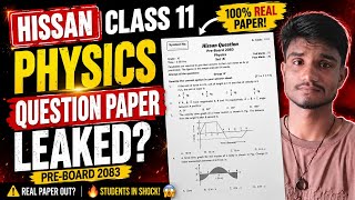 Hissan 😳 Physics Exam Paper Out Before Exam? Class 11 SHOCKER ⚠️