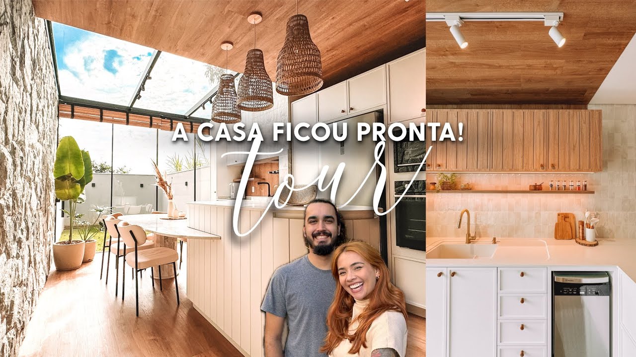TOUR - A casa ficou pronta! Estilo Boho / Contemporâneo Naturalista