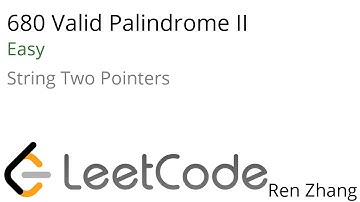Leetcode 680 Valid Palindrome II